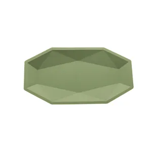 Minimalist silicone diamond jewelry tray, aesthetic desktop cosmetic storage plate for women.