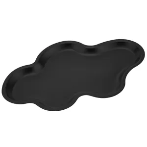 Plateau en métal noir en forme de nuage pour bijoux, aromathérapie et rangement de clés.