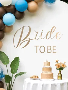 Adhesif mural de mariage Bride to be en PVC autocollant decoration de fete elegante