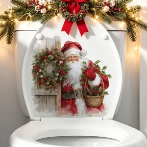 Weihnachten Weihnachtsmann Toilettensitz Aufkleber PVC Badezimmer Dekoration festlich neu