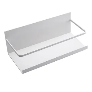 Práctico estante magnético blanco para refrigerador organizador de especias cocina