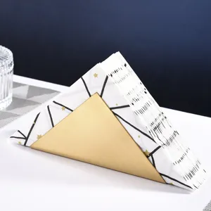 Minimalist Stainless Steel Triangle Napkin Holder Gold Black Metal Tissue Stand For Kitchen Dining Table Restaurant