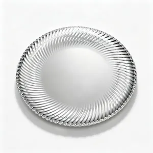 Luxurious stainless steel spiral jewelry tray for dressing table, vanity, and key storage.