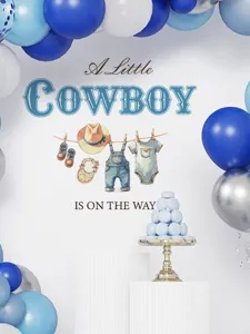 Cowboy baby shower wall sticker party decor vinyl wall decal for boy baby shower supplies