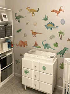 Aquarell Dinosaurier Wandaufkleber für Kinderzimmer Dekoration süße Wandtattoos neu
