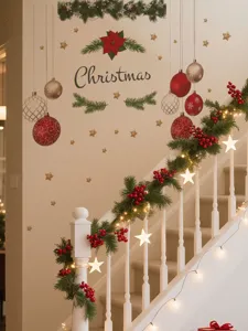 Christmas wall stickers removable PVC holiday decor for living room home interior design