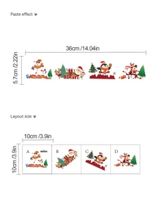 Weihnachten Cartoon Schalter Aufkleber Wandtattoo festliche Dekoration Zuhause Deko Ornament