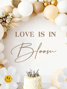 Sticker mural theme mariage decoration anglaise fete mur PVC autocollant amovible