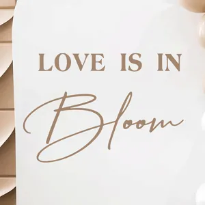 Stickers muraux de mariage avec citation anglaise, déco PVC amovible pour fête.