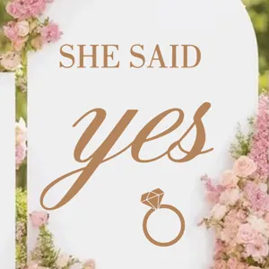 Sticker mural de mariage imperméable en PVC autocollant avec lettrage romantique fête