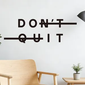 Inspirerende Engelse Letters Citaat Wandsticker PVC Zelfklevend Motto Decor Sticker Voor Slaapkamer Woonkamer Gym Muur