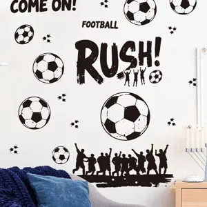 Fußball Wandtattoos für Jungenzimmer, selbstklebende PVC Wandkunst Dekoration für Wand.
