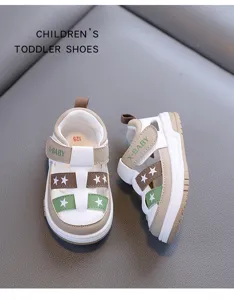 Sandales bebe ete respirantes chaussures semelle souple antiderapant enfant chaussures blanches