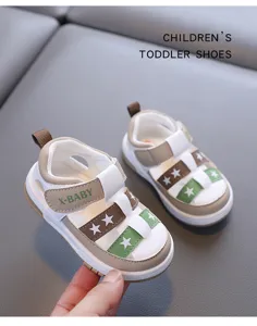 Sandales de marche respirantes pour bebes de 1-3 ans, semelle souple antiderapante chaussures.