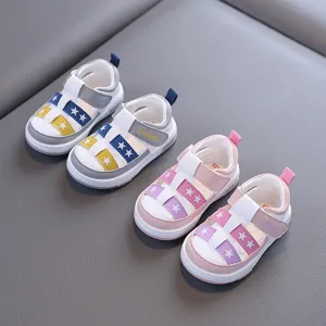 Sandales respirantes pour bébé 1-3 ans semelle souple chaussures d'été antidérapantes