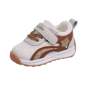 Chaussures de marche respirantes pour tout-petits, semelle souple antidérapante, motif renard.