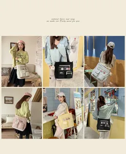 Borsa a tracolla itabag in tela Harajuku per studenti tasche multiple borsa casual chic.