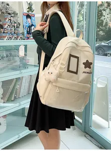 Japanese Harajuku style large capacity student school backpack for daily casual travel use