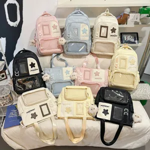 Sac à dos scolaire style campus grande capacité ita bag étudiant multiecouleur magnifique