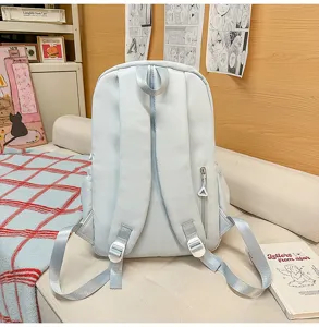Japanese ins style large capacity school backpack for student daily commute and casual use.