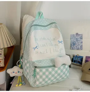 Japanischer süßer Karorucksack mit großer Kapazität für Mädchen, ästhetische Schultasche