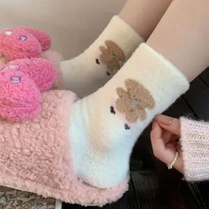 Flauschige dicke Wintersocken für Damen, warme Plüsch Kuschelsocken für gemütliche Fußböden