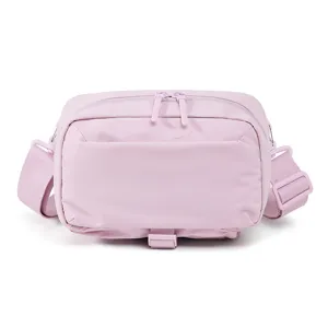 Helle lila schnelltrocknende lässige Umhängetasche, minimalistische Freizeittasche.