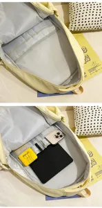 Sac à dos scolaire grand capacité style japonais avec intérieur à compartiments multiples.