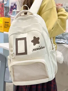 Sac à dos ita bag de grande capacité de style campus mignon avec fenêtre transparente
