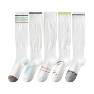 Women's Sports Compression Socks Breathable Mesh Athletic Running Long Tube Socks Fitness Outdoor Socks