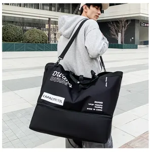 Large capacity travel duffel bag waterproof sports fitness shoulder bag for men and women