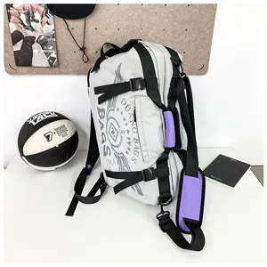 Sac à dos de sport fitness colorblock grand multifonctionnel vue de détail de sac de voyage