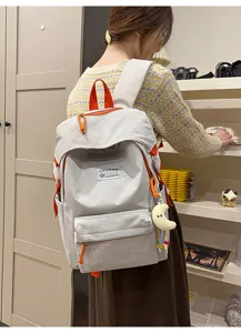 Japanischer Stil Polka Dot Rucksack für Schülerinnen Freizeit Alltag Detailansicht Tasche