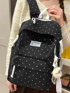 Japanischer Stil Polka Dot Rucksack süße niedliche Schultasche für Mädchen und Studenten täglich