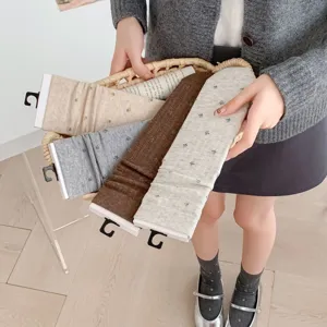 Women's Cute Floral Crew Socks Vintage Sweet Style Knitted Mid Tube Socks Comfortable Breathable Everyday Casual Socks