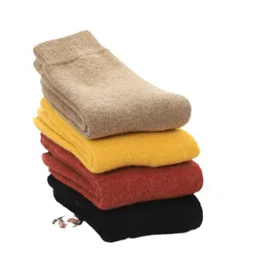 Thickened warm wool fleece winter women mid tube floor socks cashmere cozy thermal socks