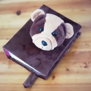 Plush puppy notebook 6-inch cute stuffed dog photo album soft cover diary gift for students