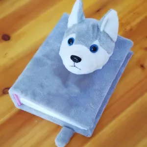Cute husky plush photo album 6 inch fluffy puppy notebook sweet student birthday gift item