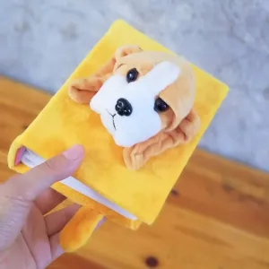 Cute plush dog photo album 6 inch cute puppy notebook fluffy diary gift for students kids