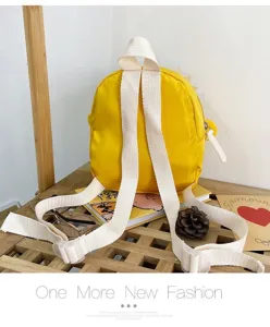 Süßer gelber Dinosaurier Kleinkinder Rucksack für Jungen Mädchen, Freizeit Kindergarten Tasche.