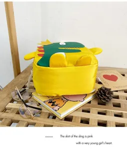 Süßer Dinosaurier Kinder Rucksack für Kleinkinder Cartoon süße Schultasche gelb neu