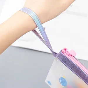Transparent planet pencil case student portable waterproof stationery storage pouch