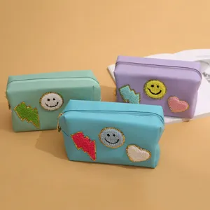 Large capacity waterproof makeup bag portable cosmetic pouch for women travel organizer.