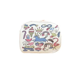 Bolso cruzado de unicornio de dibujos animados para niños monedero lindo de moda