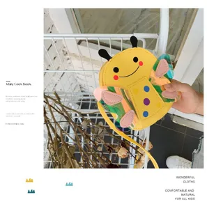 Cute kids crossbody bag featuring a yellow bee design and holographic wings for daily wear.