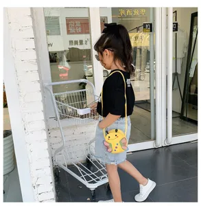 Cute cartoon bee kids crossbody bag, Korean style mini shoulder bag for boys and girls trendy.