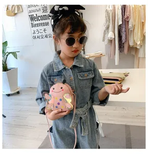 Cute cartoon children crossbody bag, stylish mini shoulder bag for kids, trendy accessories.