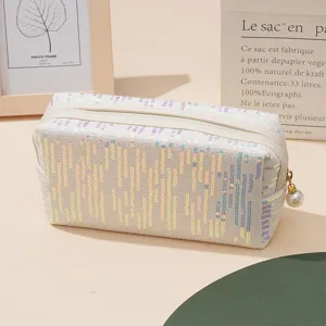 Pailletten Kosmetiktasche große Kapazität Make-up Tasche süße tragbare Kulturbeutel Damen.