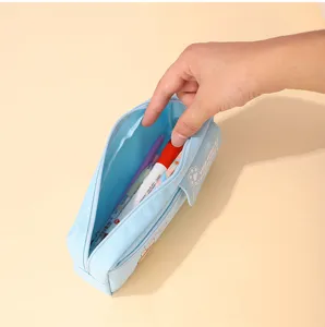 Astuccio per matite a doppio strato grande capacità carino in tela per scuola