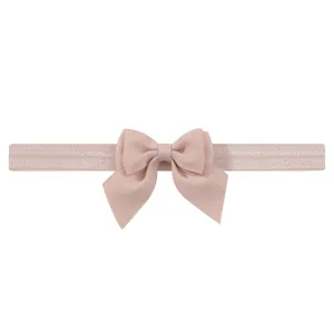 Cute baby bow headband pink elastic hair band for little girls sweet infant accessories